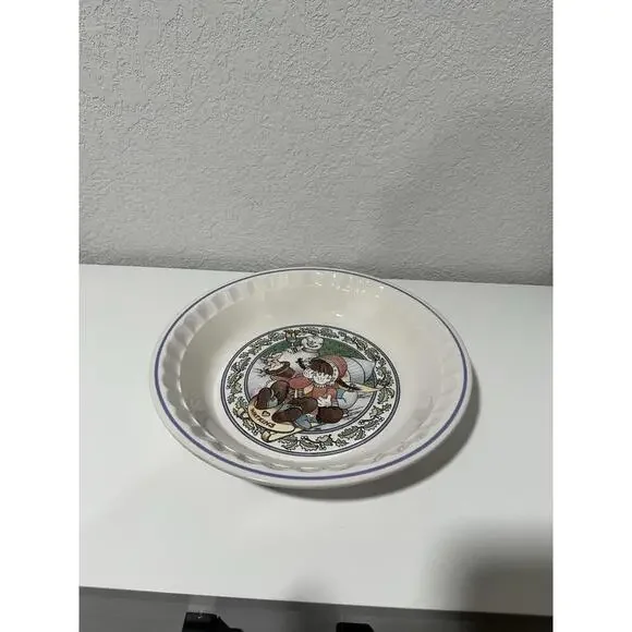 Watkins Country Kids Pie Baking Dish 1989 "Snow Magic” Pie Dish - Picture 2 of 6